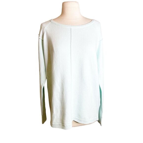 French Connection S Small Mint Green Sweater Top Cozy Relaxed Oversize - Picture 6 of 16